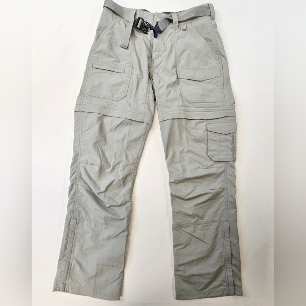 EMS Eastern Mountain Sports Camp Cargo Convertible Pants Gray Size Women's 4R